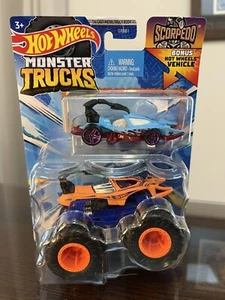 NEW Hot Wheels Monster Trucks Scorpedo Bonus Car Die-Cast Car 2023 Mattel Sealed - Picture 1 of 2