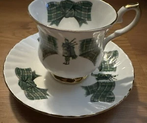 ELIZABETHAN Cape Breton Island TARTAN Teetasse & Untertasse Bone China England selten - Bild 1 von 6