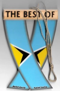 Rear view mirror car flags Saint Lucia unity flagz for inside the car - Picture 1 of 8