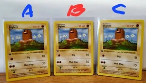 1st Edition Diglett Shadowless Base Set 47/102 - Pokemon CCG WoTC English - Picture 1 of 2