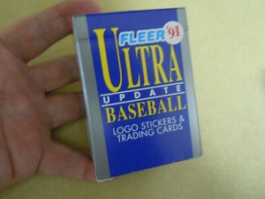 1991 " FLEER " ULTRA UPDATE BASEBALL LOGO STICKERS & TRADING CARDS CARD SET
