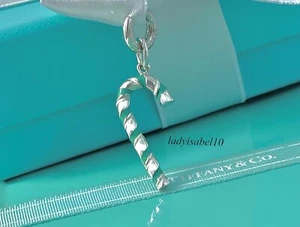 Tiffany & Co. Bastón de Caramelo Esmalte Azul Dije Anillo de Primavera Plata Navidad con Caja - Imagen 1 de 7