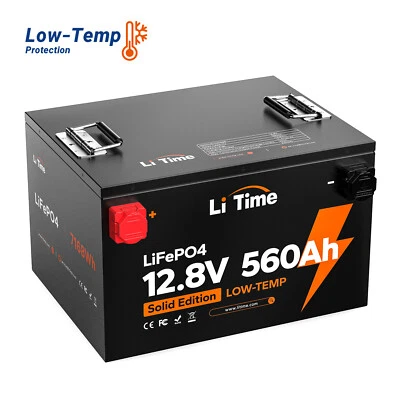 Batería de litio LiTime 12V 560Ah de ciclo profundo LiFePO4 para autocaravana solar-reacondicionada Foto 1 de 4
