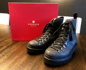 NUEVO EN CAJA Botas de Combate Grenson x Anthro Nanette Cuero Envejecido Negras Reino Unido 4/Estados Unidos 6.5 - Imagen 1 de 11