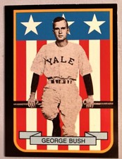 *** President George W. Bush Yale University Baseball Card Oddball NM+ ***