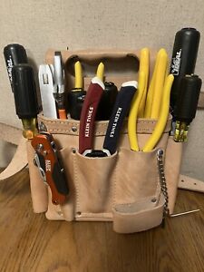 Electrician Tool Set with Pliers, Screwdrivers, Wrench, Level, Tote.