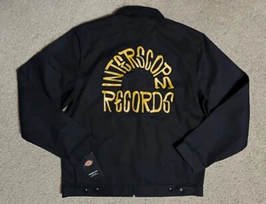 DICKIES Jacket INTERSCOPE RECORDS Eisenhower Black Classic MEDIUM Men's - Picture 1 of 19