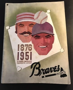 1951 Boston Braves Yearbook Vg signed by Team Warren Spahn/ plus 26 players - Picture 1 of 12