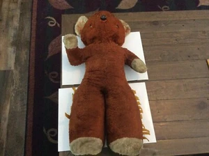 VINTAGE BÄR STOFFTIER FRANSENBEINE 22 ZOLL WIE ABGEBILDET - Bild 1 von 12