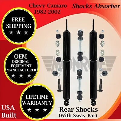 Amortiguador trasero Monroe OEM con barra estabilizadora para Chevy Camaro 1982-2002 garantía de por vida Foto 1 de 4