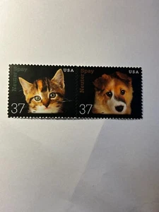 U. S. Attached pair SC 3670-71 Spay and Neuter MNH 2002 - Picture 1 of 1