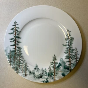 Mikasa Watercolor Forest Tree None China Dinner Plate - Set of 3 - Picture 1 of 5
