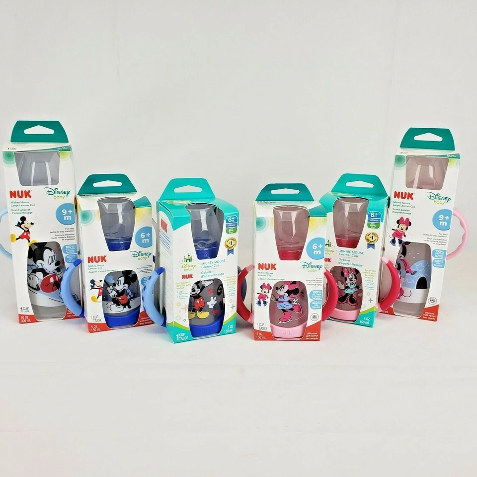 NEW Disney Minnie Mouse & Mickey Mouse - 6+ or 9+ month Learner Cup NUK - Image 1 of 1