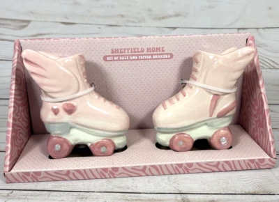 Salero y pimentero rosa Sheffield Home cerámica 4" NUEVO Foto 1 de 4