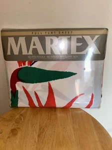 Vintage Martex Paradiesvögel komplettes flaches Blatt 81”x96” New Old Stock - Bild 1 von 2