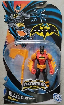 NUEVA FIGURA BLAZE BUSTER BATMAN 6" POWER ATTACK MATTEL LAVA MISSION ¡FIGURA! a172 Foto 1 de 2