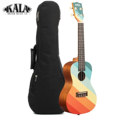 Kala Surf Series Farout Retro Inspired Concert Mahogany Ukulele with Gig Bag - Image 1 of 4