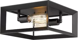 Emliviar 2-Light Flush Mount Ceiling Light 11 Inch Farmhouse Ceiling Light - Picture 1 of 7