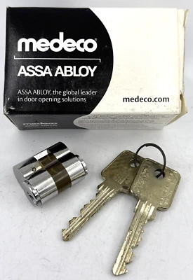 Medeco Assa Abloy 32T0201 M3 Series Large Format I/C Lock Core & Two Keys NEW - Image 1 of 4