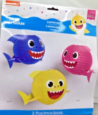 Baby Shark Dance Pinkfong Cartoon Kids Birthday Party Decoration Paper Lanterns - Image 1 of 2