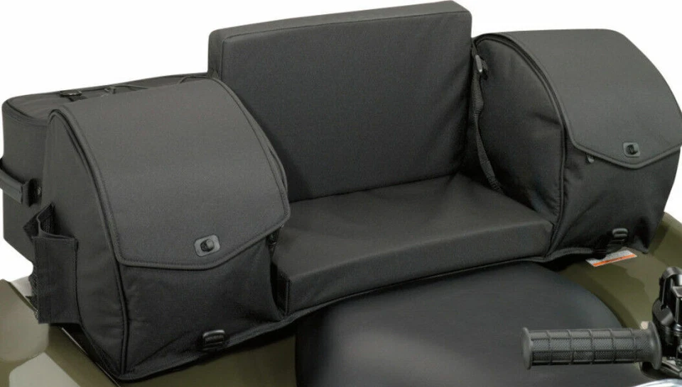 Universal ATV Rear Rack Pack Bag Seat Soft Storage Cargo Moose Ridgetop Black - Image 1 of 2