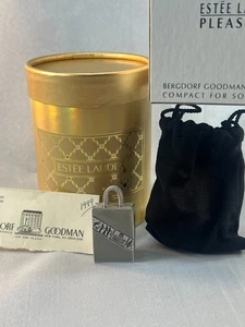 Estee Lauder 'Bergdorf Goodman Shopping Bag' Solid Perfume Compact 1999 Full Set - Picture 1 of 13