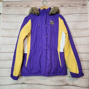 NFL Team Apparel Damen S Fuzzy Hoodie Full Zip Minnesota Vikings gesteppt innen - Bild 1 von 17