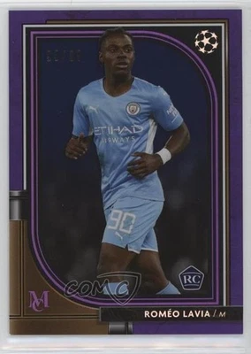 2021-22 Topps Museum Collection UCL Amethyst /99 Romeo Lavia Roméo #56 Rookie RC - Image 1 of 2