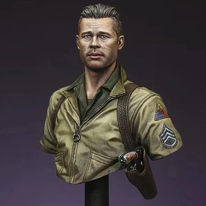 1/16 Unpainted US Military Soldier FURY Movie Bradd Pitt Model Kit Resin Figure - Picture 1 of 1