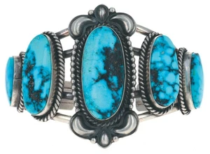 Pulsera Natural Pico Ítaca Turquesa 5 Filas de Raymond Delgarito - Imagen 1 de 4