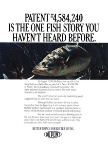 1986 DuPont: Fish Story You Havent Heard Before Vintage Print Ad - Picture 1 of 1
