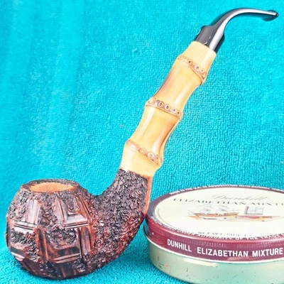 UNSMOKED NEW! ARDOR METEORA VERY LARGE 7/8 BENT FREEHAND ITALIAN Estate Pipe - Image 1 of 4