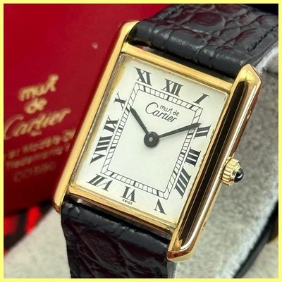 Cartier Watch Pre-mast Must Tank White Dial Roman index LM 23mm Mens Manual - Image 1 of 4