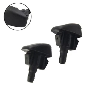 2Pcs Windshield Wiper Washer Nozzle Part Aftermarket Replacement Black - Picture 1 of 24