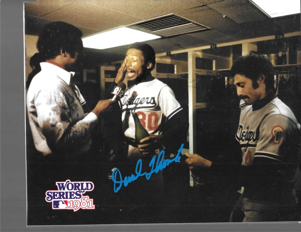 Derrel Thomas L.A. Dodgers Signed Autographed 8X10 1981 World Series Print - Image 1 of 1