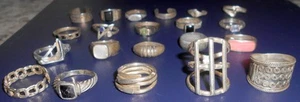 Silver Ring Lot. 925 - Picture 1 of 8