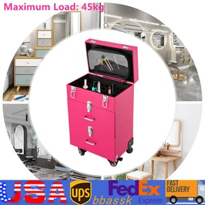 Rollender Schmink Zug Koffer 3 in 1 Kosmetiktrolley Organizer Schmink Reisekoffer - Bild 1 von 24