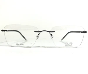 Marchon Airlock HOMAGE 203 001 Eyeglasses Frames Black Rectangular 55-18-140 - Picture 1 of 12
