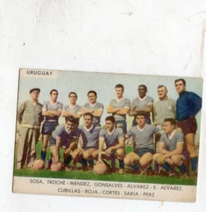 FIGURINA CARTONATA SQUADRA SCHIERATA URUGUAY EDIZIONI SAIM 1962-63 - Picture 1 of 2