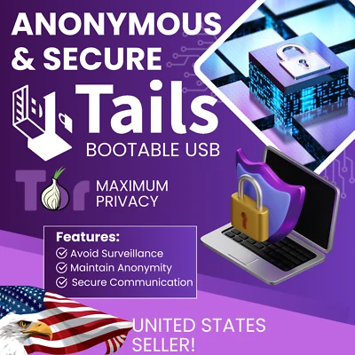 TAILS 6.11 Portable Anonymous OS - Bootable USB for Windows, Mac, Linux, & More - Image 1 of 4