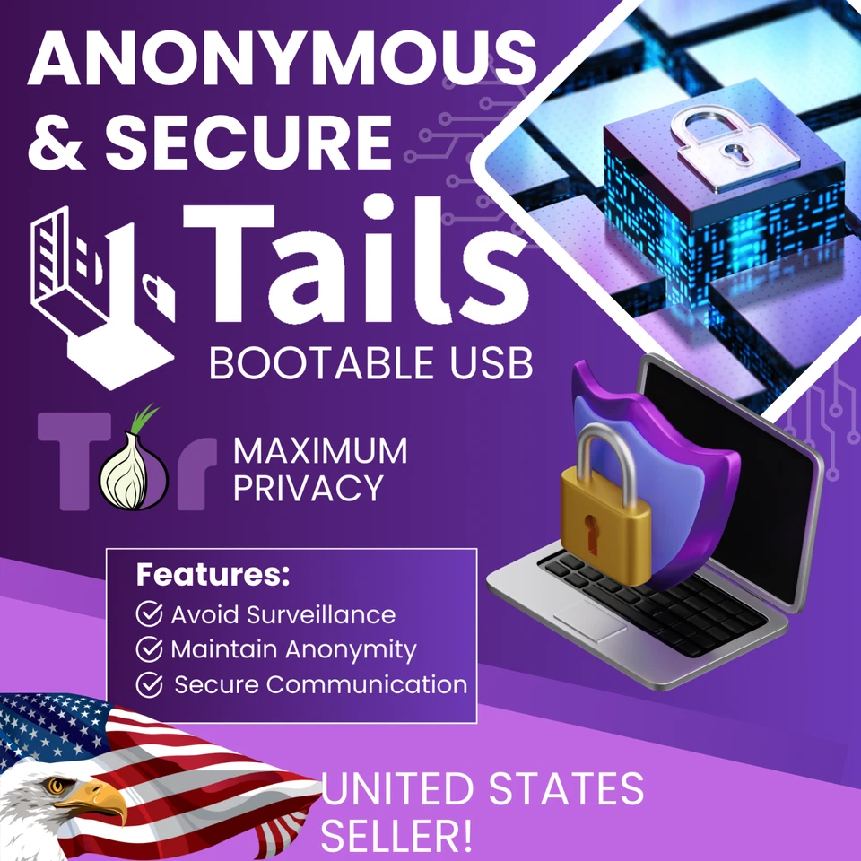 TAILS 6.11 Portable Anonymous OS - Bootable USB for Windows, Mac, Linux, & More - Image 1 of 4
