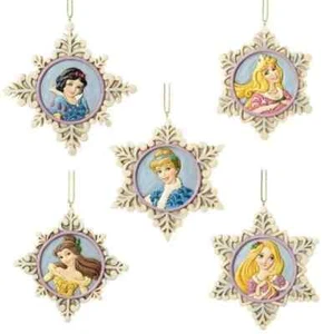 Disney*PRINCESS SNOWFLAKE ORNAMENTS*Jim Shore*RAPUNZEL*Aurora*BELLE*Rare*4033273 - Imagen 1 de 1