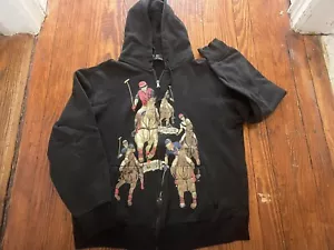 Polo p wing infian head stadium vintage stampede hoodie size L custom - Picture 1 of 3