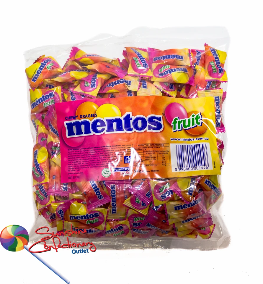 MENTOS - Fruit Chews - 200 pieces Individually Wrapped Sweets - image 1 of 1