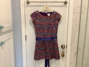 American Girl 2017 Fancy Holiday Brocade Floral Violet & Gold Dress 16 - Picture 1 of 8