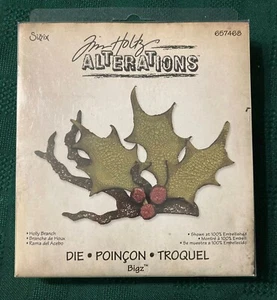Tim Holtz Alterations Holly Branch Sizzix Bigz Die *657468 - Picture 1 of 1