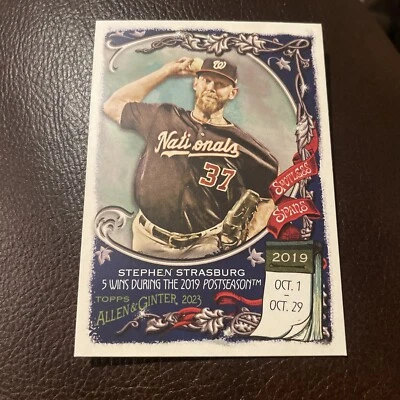 2023 Topps Allen & Ginter - Spotless Spans #SS-45 Stephen Strasburg - Image 1 of 2