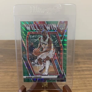 2020-21 Panini Mosaic Kawhi Leonard Will to Win Green Prizm #3 Clippers - Picture 1 of 3