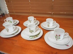  P T Tirschenreuth Alemania 6 tríos de café de colección  - Imagen 1 de 8