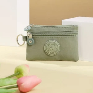 Small Solid Canvas Coin Bags Money Coin Purse Card Holoder Earphone Pocket - Picture 1 of 14
